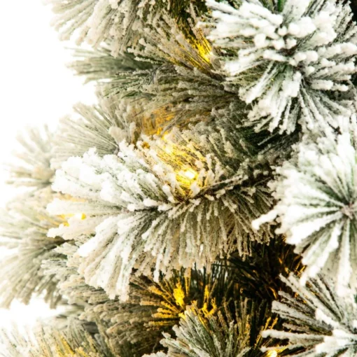 Glitzhome 6 Ft. Preloaded Led Pencil Pine Artificial Christmas Tree