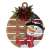 Glitzhome 30.25" H Lighted Round Wooden Snowman Porch Decor