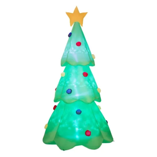 Glitzhome 9' Lighted Inflatable Christmas Tree Decor