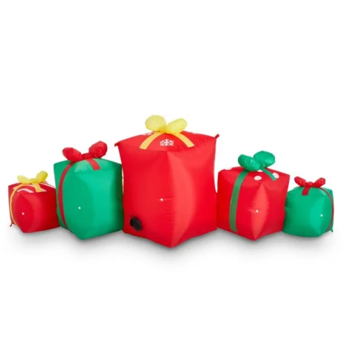 Glitzhome 8' Lighted Inflatable Gift Boxes Decor