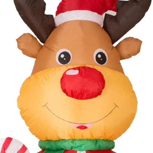 Glitzhome 8' Lighted Inflatable Reindeer Decor