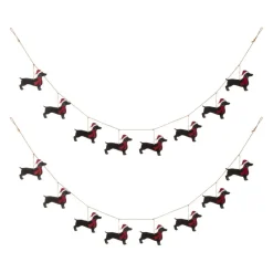 Glitzhome 6' Metal Christmas Dog Garland 2-Pack