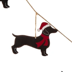 Glitzhome 6' Metal Christmas Dog Garland 2-Pack