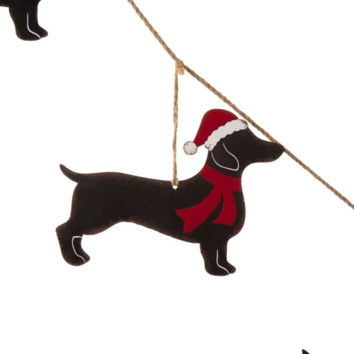 Glitzhome 6' Metal Christmas Dog Garland 2-Pack
