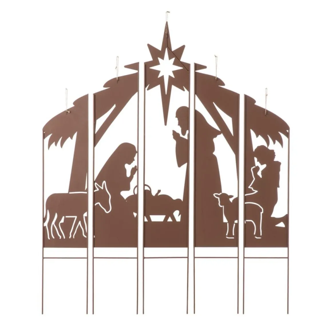 Glitzhome 41.5" Metal Nativity Combo Yard Stake