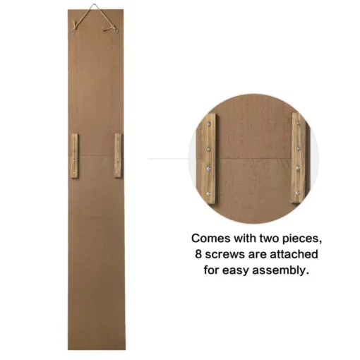 Glitzhome 60" Wooden Welcome Porch Sign W/4 Interchangeable Wreaths