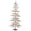 Glitzhome 7Ft. Deluxe Pre-Lit Pine Artificial Christmas Tree W/ Lights