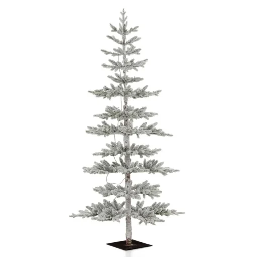Glitzhome 7Ft. Deluxe Pre-Lit Pine Artificial Christmas Tree W/ Lights