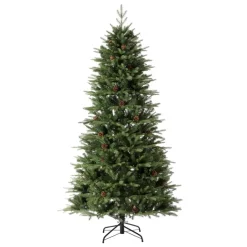 Glitzhome 7.5Ft Pre-Lit Green Fir Artificial Christmas Tree W/ 500 Led
