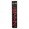 Glitzhome 42"H Lighted Wooden Black Christmas Porch Sign
