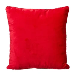 Glitzhome 14In L Hooked Christmas Cat Pillow