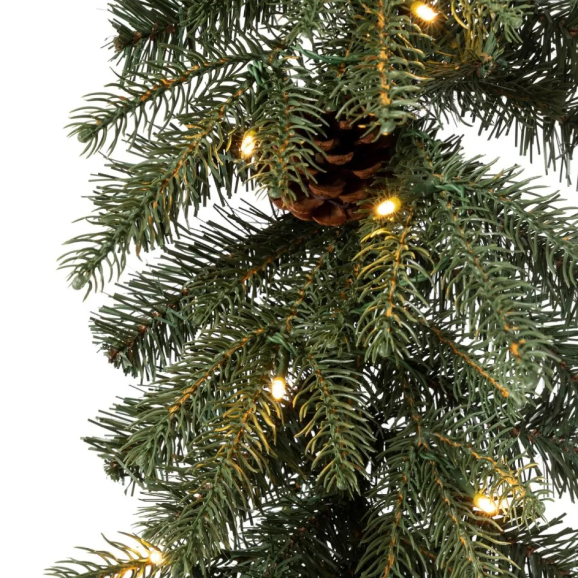 Glitzhome 2Pk 9' Pre-Lit Leds Greenery Pinecone Christmas Garland