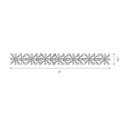 Glitzhome 2Pk 9' Pre-Lit Leds Greenery Pinecone Christmas Garland
