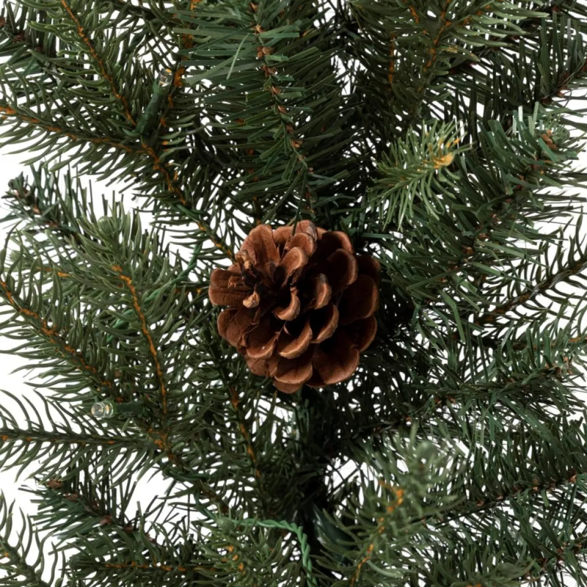 Glitzhome 2Pk 9' Pre-Lit Leds Greenery Pinecone Christmas Garland