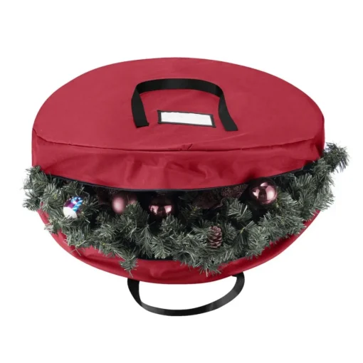 Hastings Home 36" Round Artificial Wreath Storage Bag