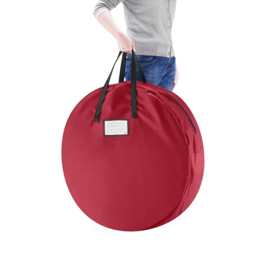 Hastings Home 36" Round Artificial Wreath Storage Bag