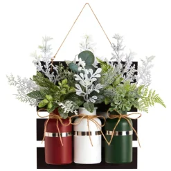 17" Holiday Assorted Christmas Mason Jar