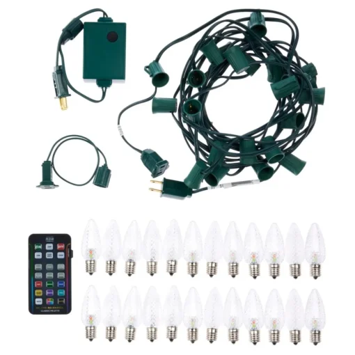Holidynamics Rgb C9 Bulb Starter Kit With Remote