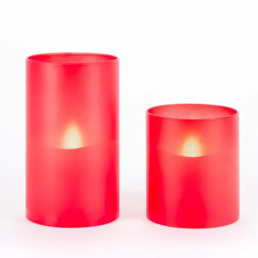 Llumaflame Frosted Candles With Realistic Flame - 2-Pack