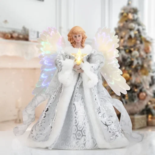 Mr. Christmas 12" Fiber Optic Angel Tree Topper
