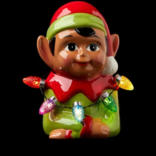Mr. Christmas 10" Led Ceramic Figure With Timer