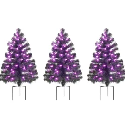 Mr. Christmas Alexa Enabled Pathway Christmas Trees - Rgb Bulbs