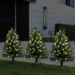Mr. Christmas Alexa Enabled Pathway Christmas Trees - Rgb Bulbs