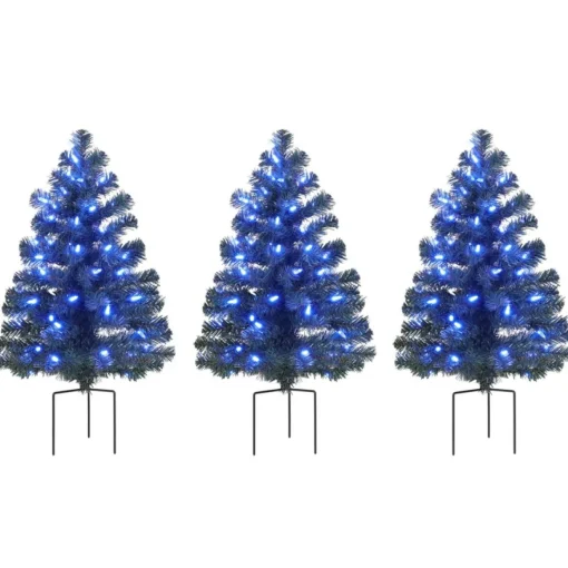 Mr. Christmas Alexa Enabled Pathway Christmas Trees - Rgb Bulbs