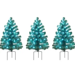 Mr. Christmas Alexa Enabled Pathway Christmas Trees - Rgb Bulbs