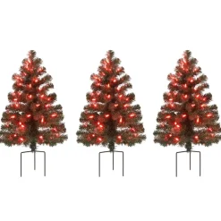 Mr. Christmas Alexa Enabled Pathway Christmas Trees - Rgb Bulbs