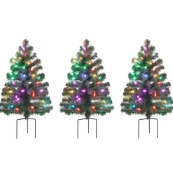 Mr. Christmas Alexa Enabled Pathway Christmas Trees - Rgb Bulbs