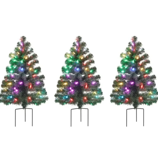 Mr. Christmas Alexa Enabled Pathway Christmas Trees - Rgb Bulbs
