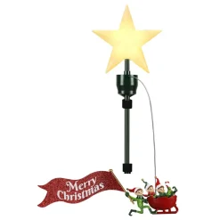Mr. Christmas Animated Tree Topper - Elves In Sleigh
