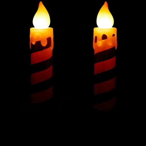 Mr. Christmas Blow Mold Glitter Candles - Set Of 2