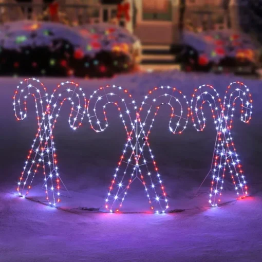 Mr. Christmas 3-Piece Folding Candy Canes Set