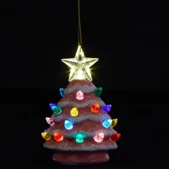 Mr. Christmas Set Of 3 Mini Snow-Tipped Nostalgic Trees With Timer