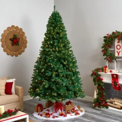 Nearly Natural 9 Ft. Northern Tip Christmas Tree With 650 Led Lights