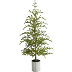 Nearly Natural 5.5 Ft. Pine Artificial Christmas Tree With 150 Lights