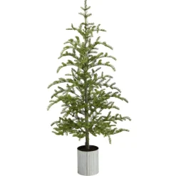 Nearly Natural 5.5 Ft. Pine Artificial Christmas Tree With 150 Lights