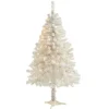 Nearly Natural 5' White Christmas Tree With 150 Clear Led Lights