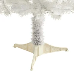 Nearly Natural 5' White Christmas Tree With 150 Clear Led Lights