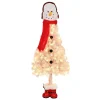 Pre-Lit 4' Snowman Artificial Christmas Tree With 100 Lights, White