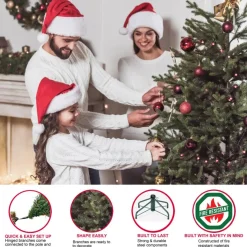 7.5' Pre-Lit Teton Pine Artificial Christmas Tree - 600 Clear Lights