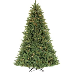 Puleo 7.5' Franklin Fir Artificial Christmas Tree W/750 Clear Lights
