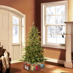 Puleo 4-1/2 Ft. Pre-Lit Arctic Fir Artificial Christmas Tree