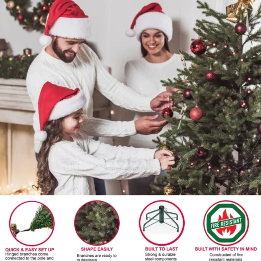 Puleo 7-1/2 Ft. Pre-Lit Davidson Fir Premier Artificial Christmas Tree