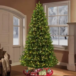 Puleo 6-1/2 Ft. Pre-Lit Green Mountain Fir Artificial Christmas Tree