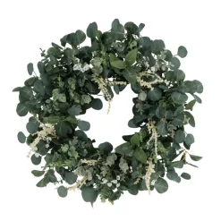Puleo International 24" Artificial Eucalyptus Floral Spring Wreath