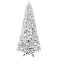 Puleo International 9' Flocked Virginia Pine Tree With 1460 Tips