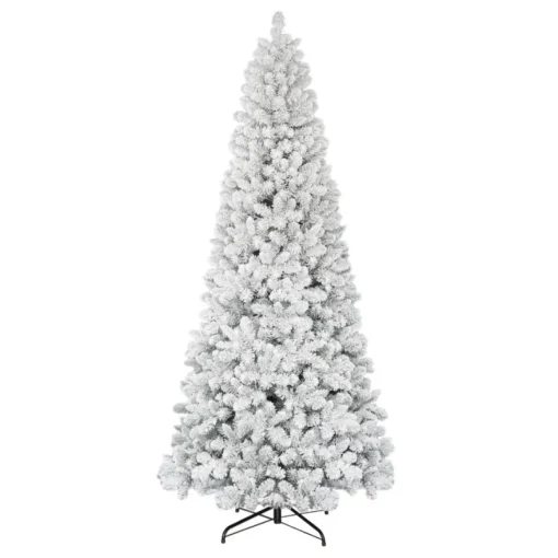 Puleo International 9' Flocked Virginia Pine Tree With 1460 Tips